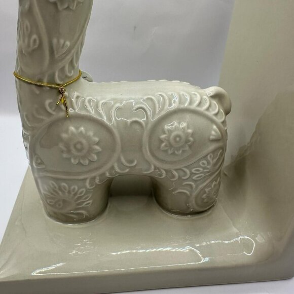 Decorative Beriwinkle‎ Porcelain Giraffe Bookend - Picture 5 of 9
